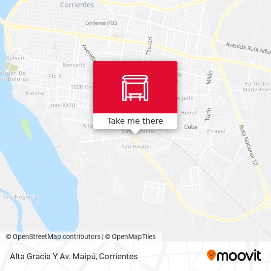 Alta Gracia Y Av. Maipú map