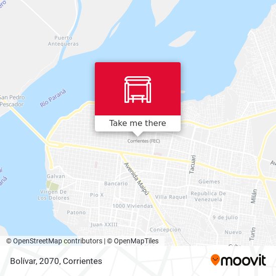 Mapa de Bolívar, 2070
