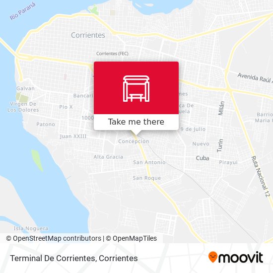 Mapa de Terminal De Corrientes