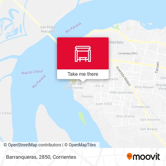 Barranqueras, 2850 map