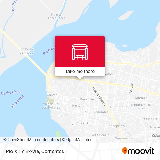 Pío XII Y Ex-Via map