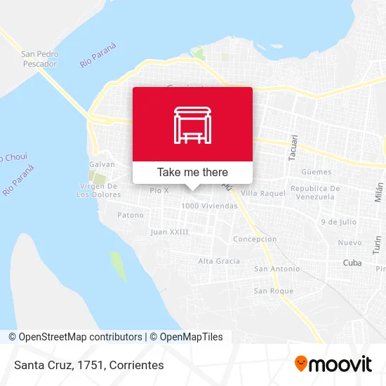 Santa Cruz, 1751 map