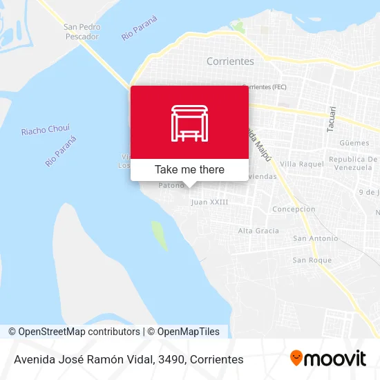 Mapa de Avenida José Ramón Vidal, 3490