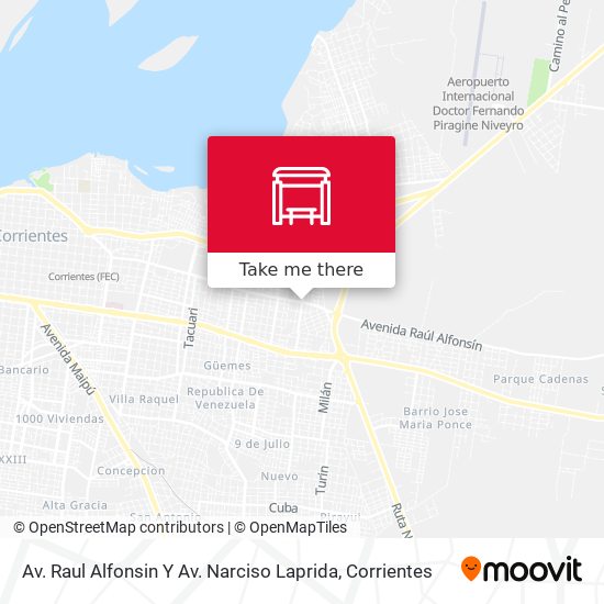 Av. Raul Alfonsin Y Av. Narciso Laprida map