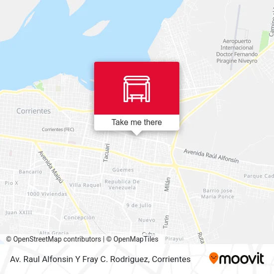 Av. Raul Alfonsin Y Fray C. Rodriguez map