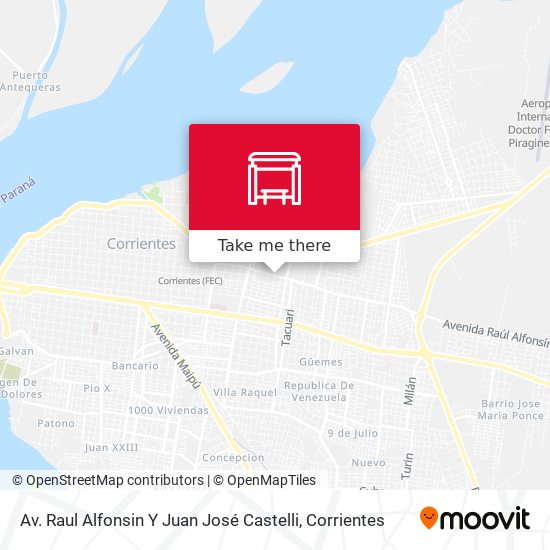 Av. Raul Alfonsin Y Juan José Castelli map