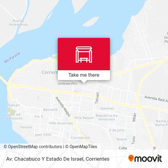 Av. Chacabuco Y Estado De Israel map