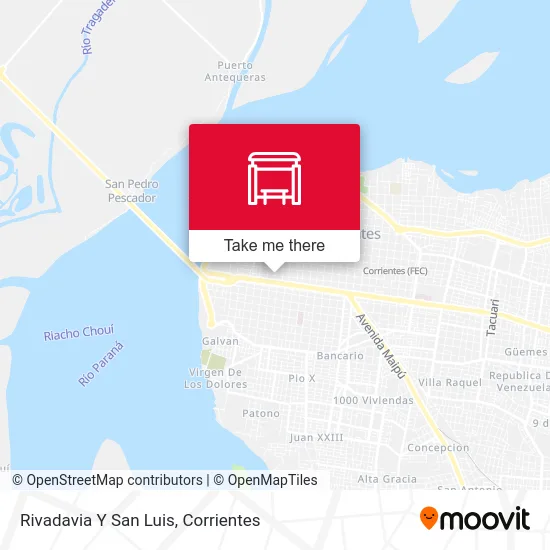 Rivadavia Y San Luis map