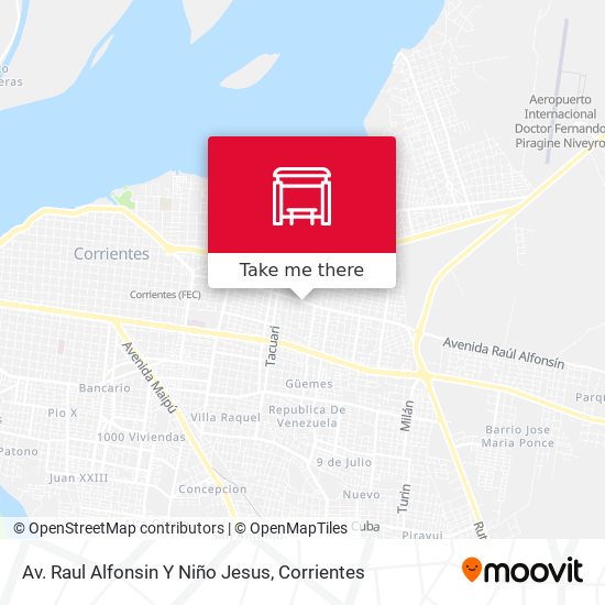 Av. Raul Alfonsin Y Niño Jesus map