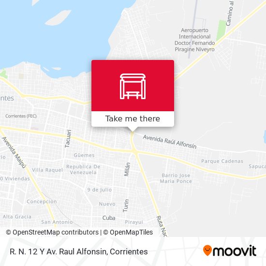 R. N. 12 Y Av. Raul Alfonsin map