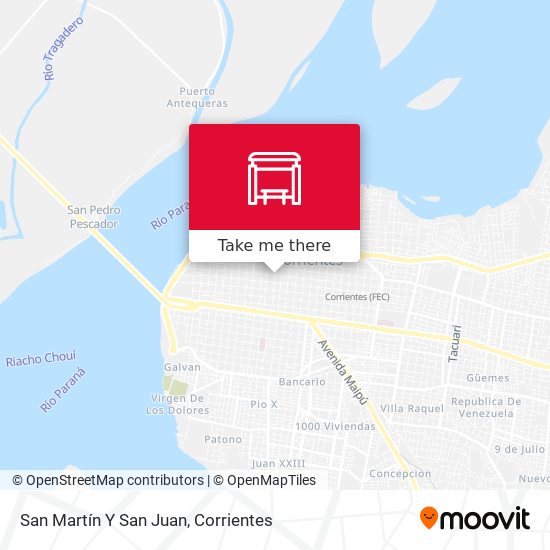 San Martín Y San Juan map