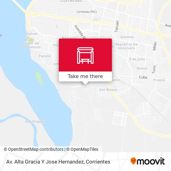 Av. Alta Gracia Y Jose Hernandez map