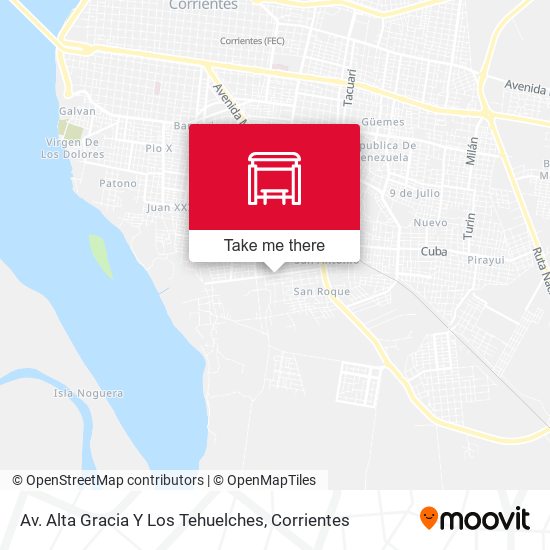 Mapa de Av. Alta Gracia Y Los Tehuelches