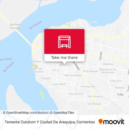 Teniente Cundom Y Ciudad De Arequipa map