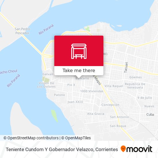 Mapa de Teniente Cundom Y Gobernador Velazco