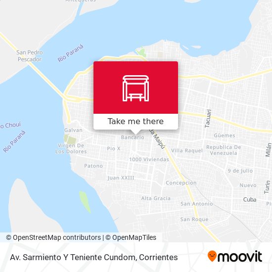 Av. Sarmiento Y Teniente Cundom map