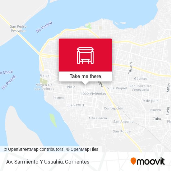 Av. Sarmiento Y Usuahia map