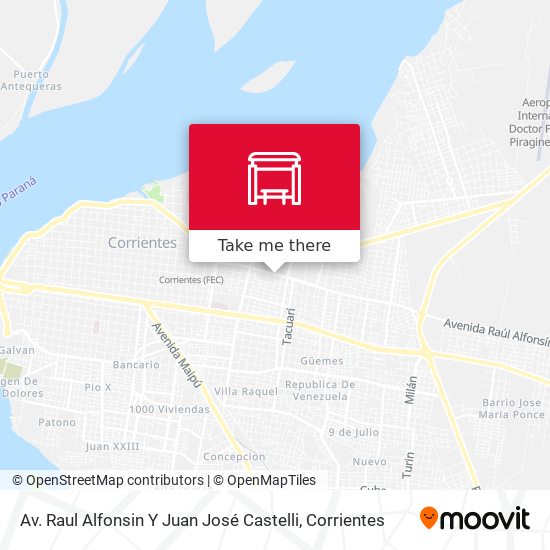 Av. Raul Alfonsin Y Juan José Castelli map