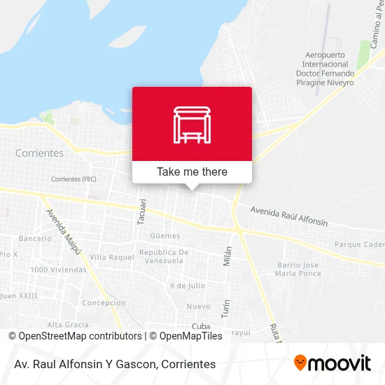 Av. Raul Alfonsin Y Gascon map