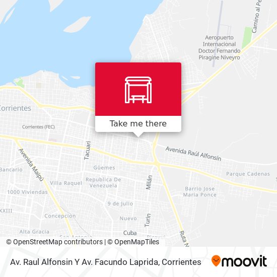 Av. Raul Alfonsin Y Av. Facundo Laprida map