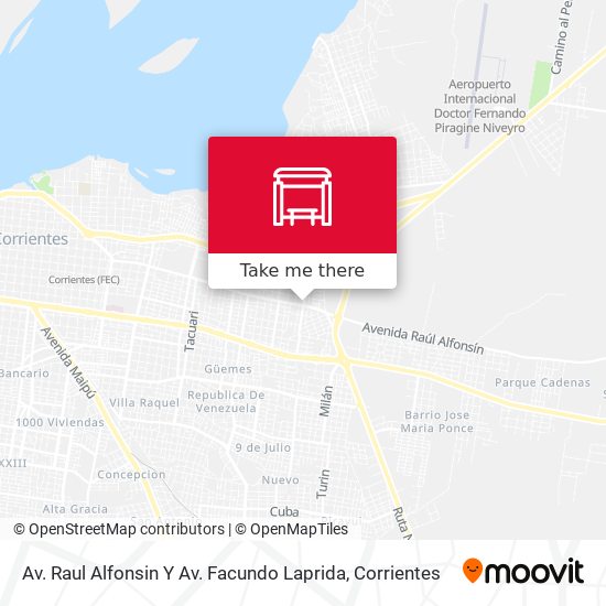 Av. Raul Alfonsin Y Av. Facundo Laprida map