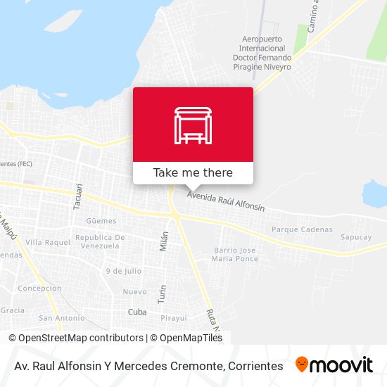 Av. Raul Alfonsin Y Mercedes Cremonte map
