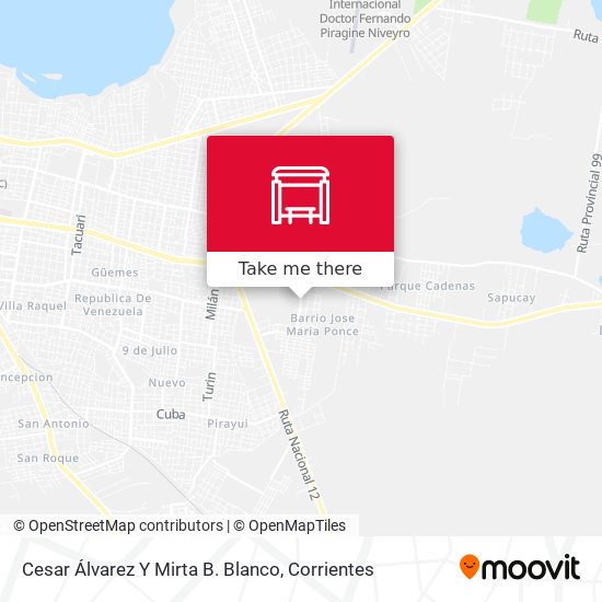 Cesar Álvarez Y Mirta B. Blanco map