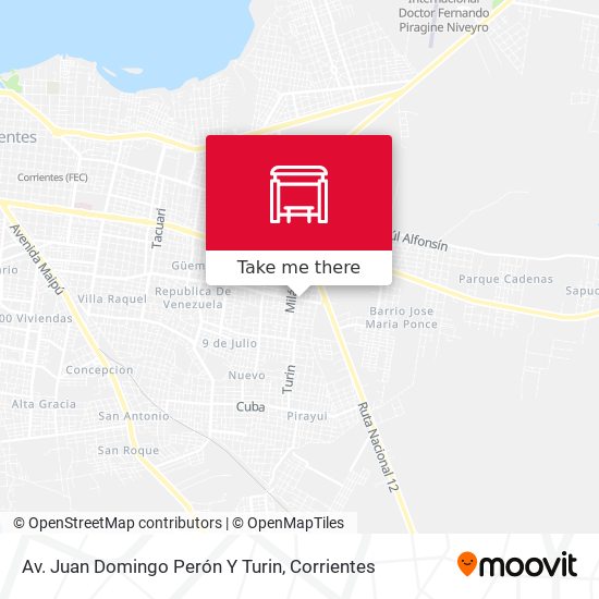 Av. Juan Domingo Perón Y Turin map