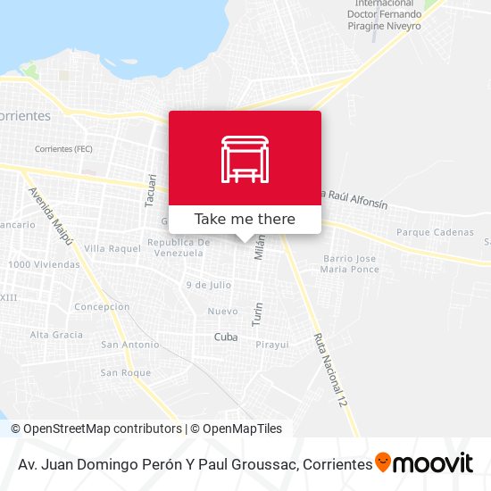 Av. Juan Domingo Perón Y Paul Groussac map
