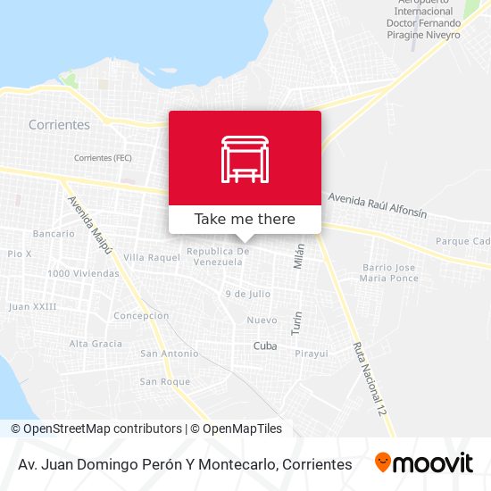 Mapa de Av. Juan Domingo Perón Y Montecarlo