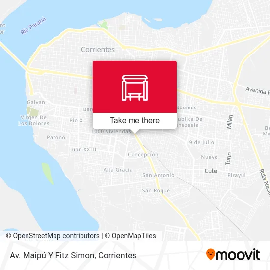 Av. Maipú Y Fitz Simon map