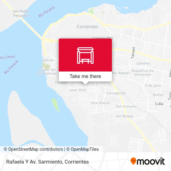 Rafaela Y Av. Sarmiento map