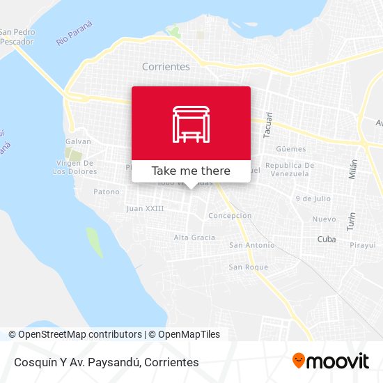 Cosquín Y Av. Paysandú map