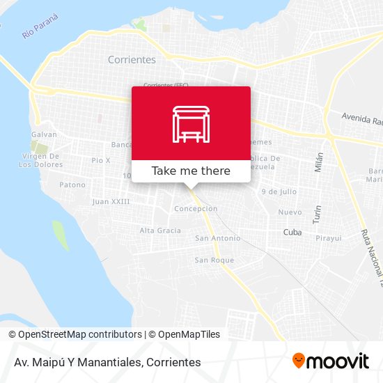 Mapa de Av. Maipú Y Manantiales