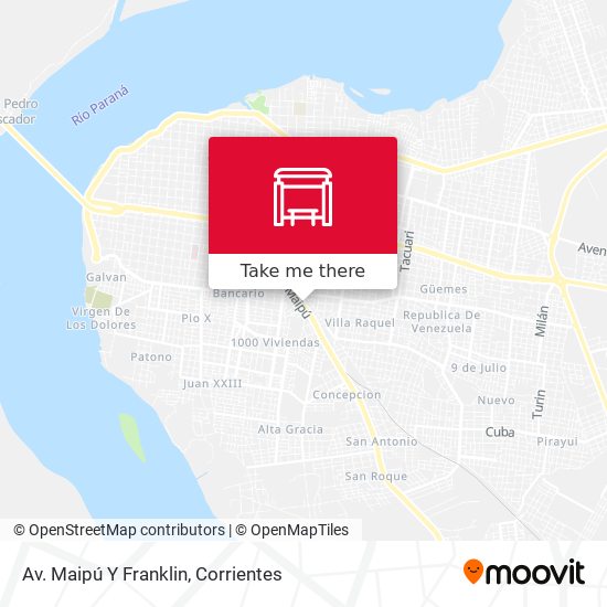 Av. Maipú Y Franklin map