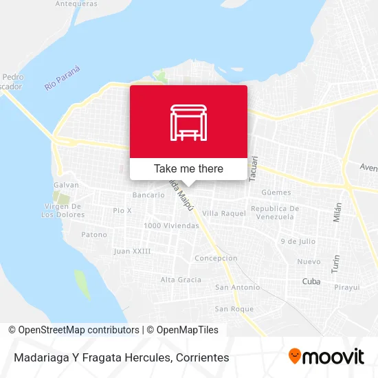 Madariaga Y Fragata Hercules map