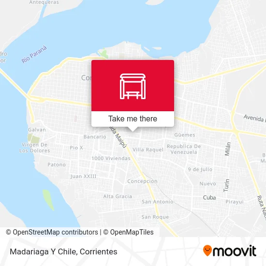 Madariaga Y Chile map