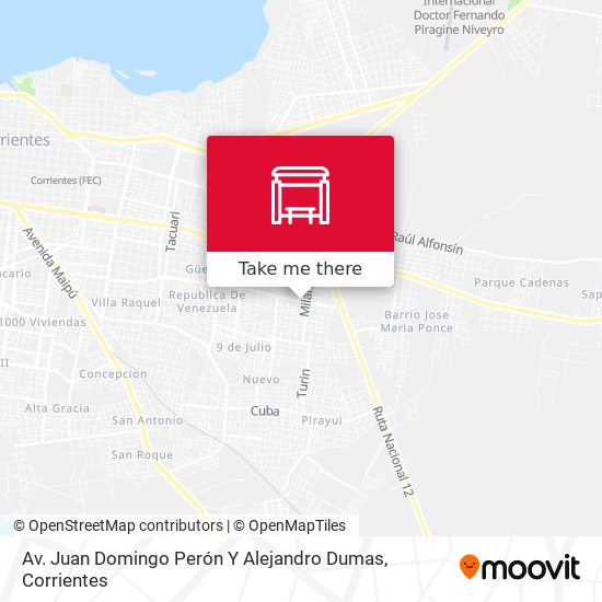 Av. Juan Domingo Perón Y Alejandro Dumas map