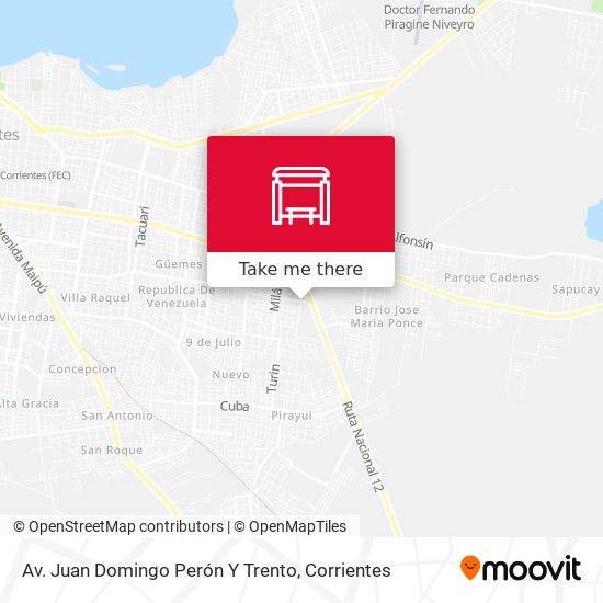 Av. Juan Domingo Perón Y Trento map