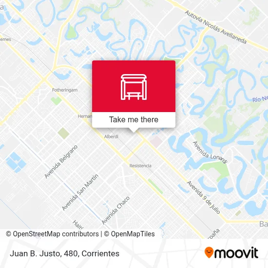 Juan B. Justo, 480 map