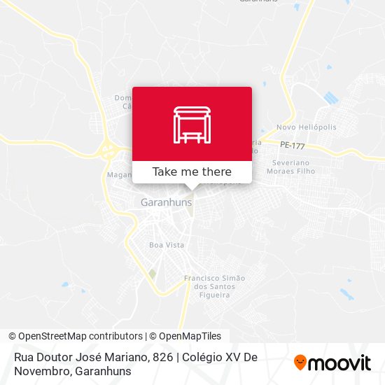 Mapa Rua Doutor José Mariano, 826 | Colégio XV De Novembro