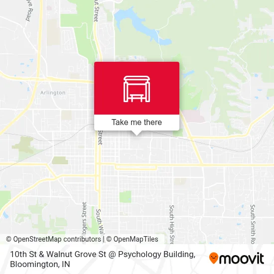 10th St & Walnut Grove St @ Psychology Building map