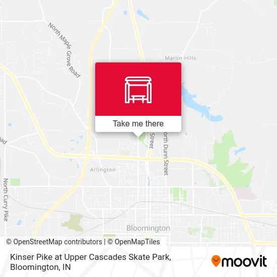 Kinser Pike at Upper Cascades Skate Park map