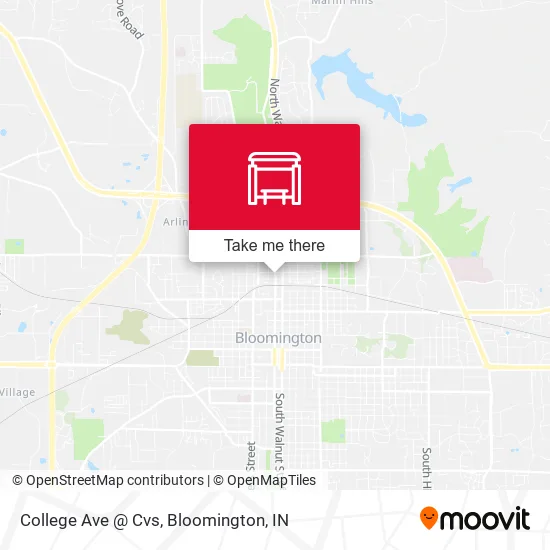 Mapa de College Ave @ Cvs