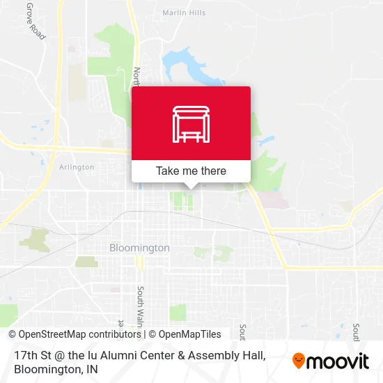 17th St @ the Iu Alumni Center & Assembly Hall map