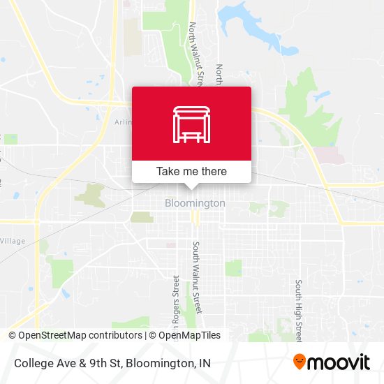 Mapa de College Ave & 9th St