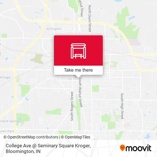 Mapa de College Ave @ Seminary Square Kroger