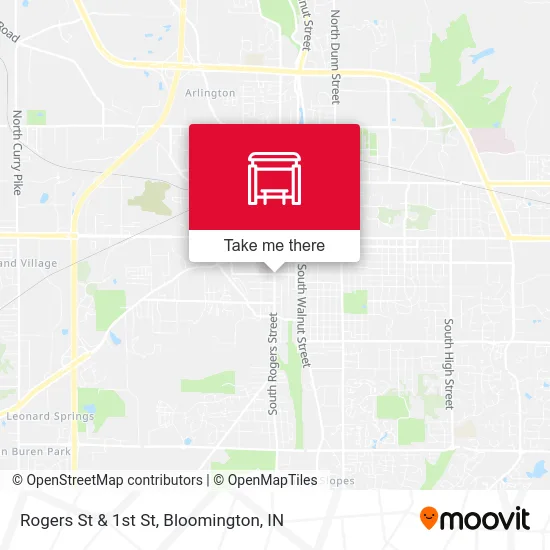 Rogers St & 1st St map