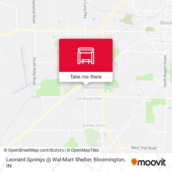 Mapa de Leonard Springs @ Wal-Mart Shelter