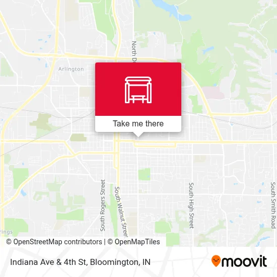 Indiana Ave & 4th St map